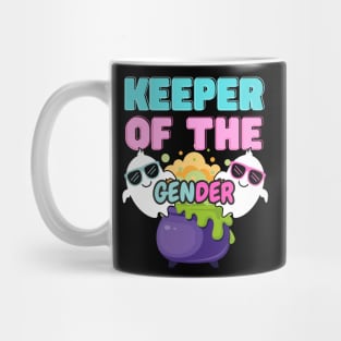 Cute Halloween Keeper of The Gender Reveal Ghost Cauldron Mug